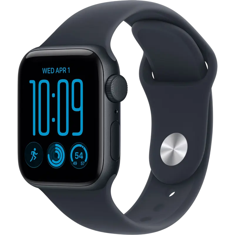 Apple Watch SE 3 40mm Aluminum Case with Navy Blue Sport Band - S/M MJKR4 GPS, Midnight