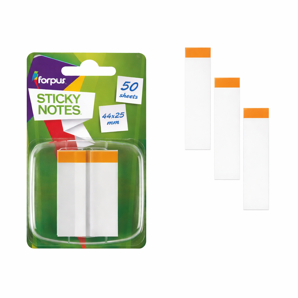 Notite autoadezive oranj, 43.2x25.4mm, 50 file, pentru organizare
