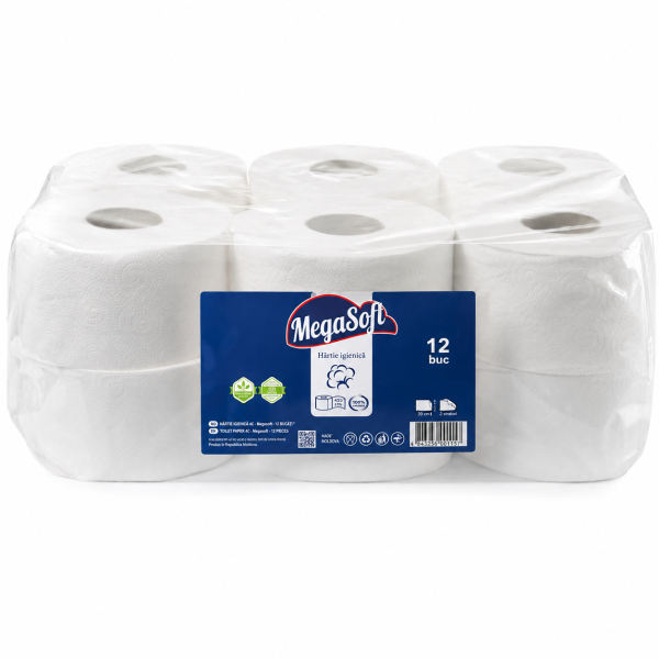 MegaSoft Hârtie igienică 12 role