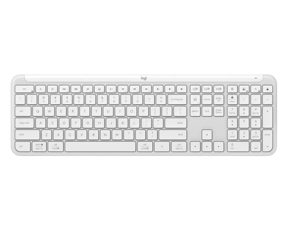 Tastatură Logitech K950, Fără fir, Alb