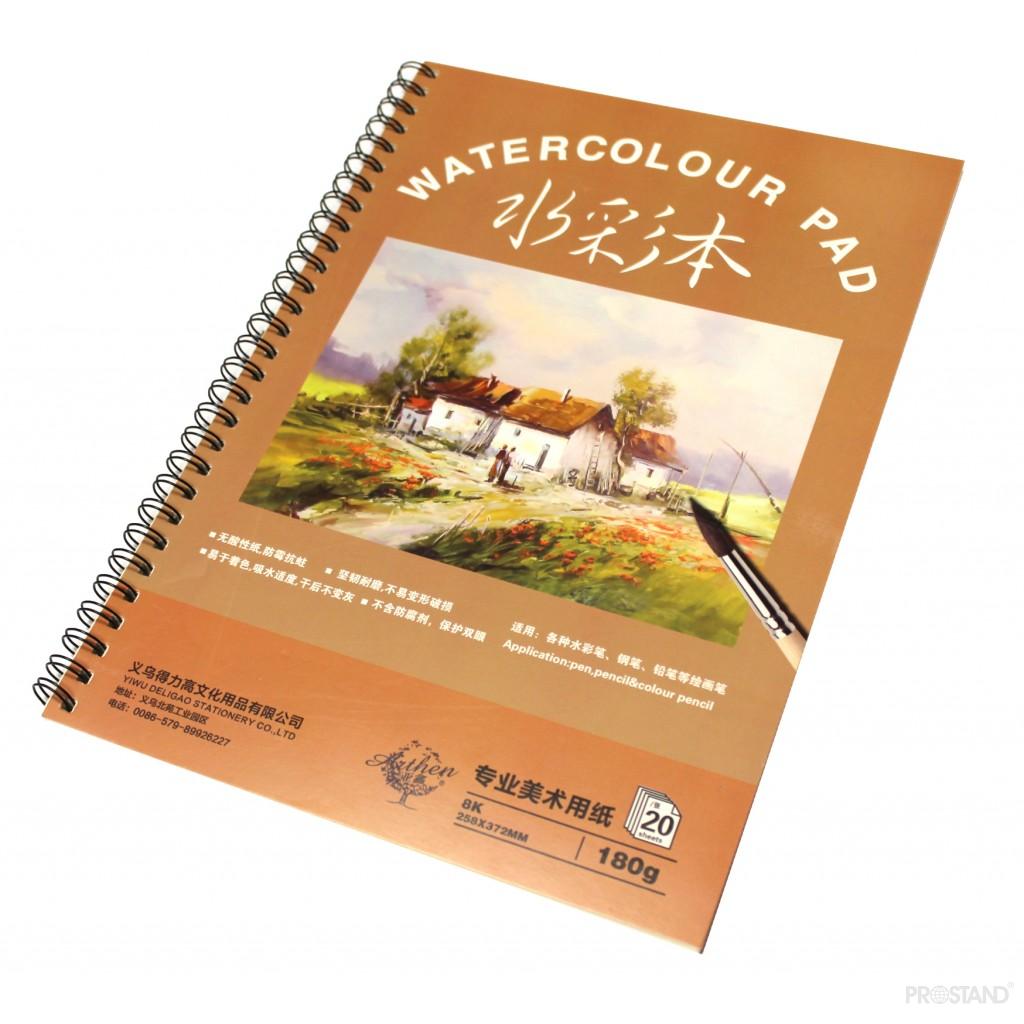 Album cu spira p/u acuarela, vertical 26*38cm 180 g/m2 20foi JMD-1307-8K