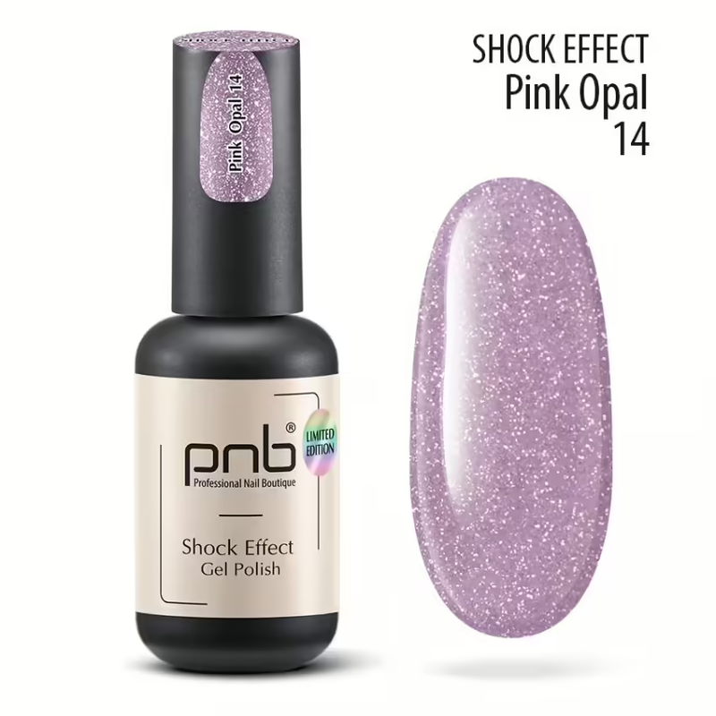 UV/LED Oja semipermanentă reflectorizantă SHOCK EFFECT 14 Pink Opal PNB, 8 ml