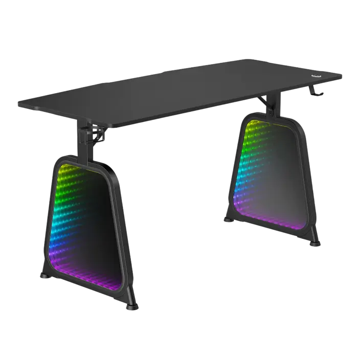 Birou Gaming Lumi GMD12E-2D, Negru