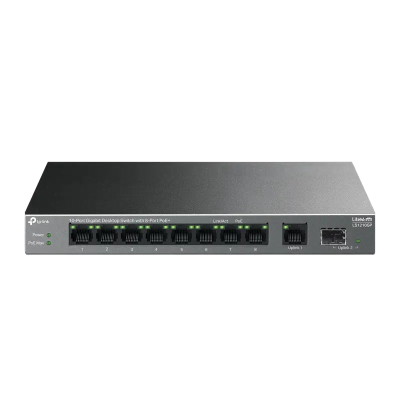Comutator PoE TP-LINK LS1210GP, 802.3af/at PoE