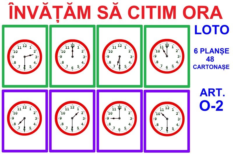 O-2 Joc Loto Învăţăm să citim ora