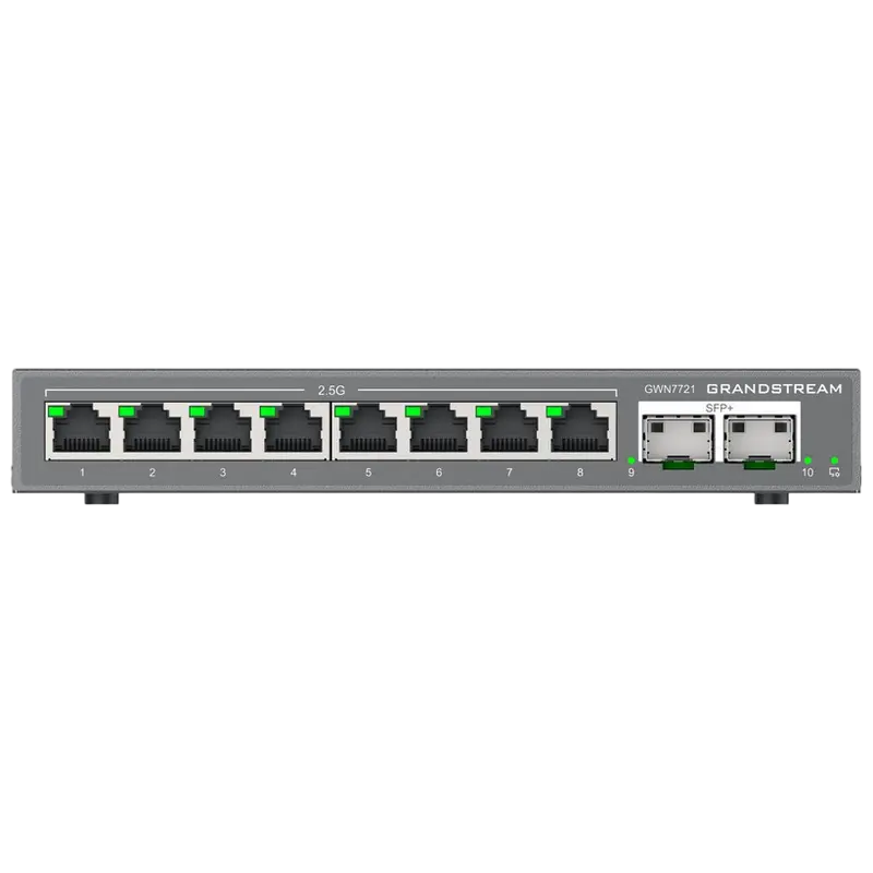 Switch de rețea Grandstream GWN7721, 8x 2.5Gigabit Ethernet