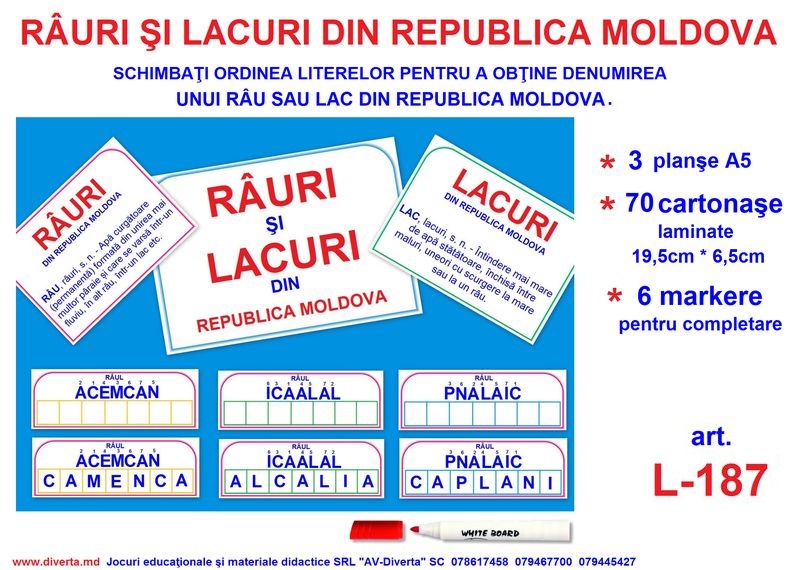 L-187 Râuri şi lacuri din Republica Moldova