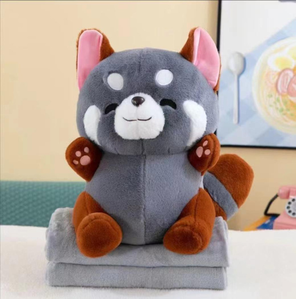 Jucărie de pluș raton cu păturică, 45 cm