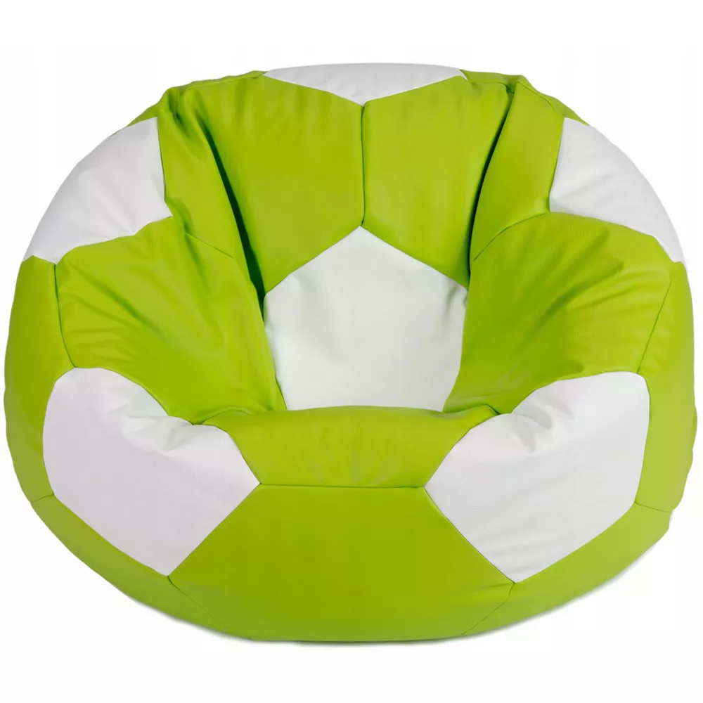 BeanBag Minge marimea"XL",culoarea verde cu alb din ecopiele
