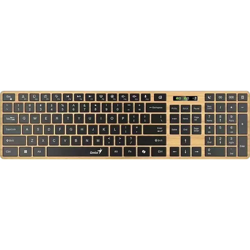 Tastatură Genius SlimStar 7250BT, Fără fir, Pine Wood