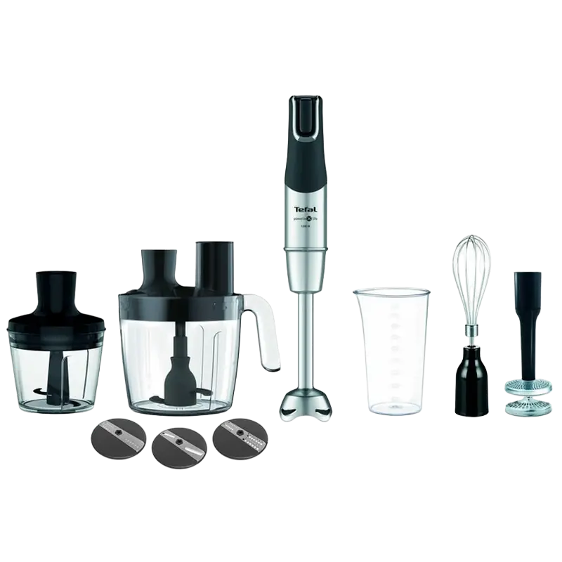 Blender de mână Tefal HB95LD38, Negru Argintiu