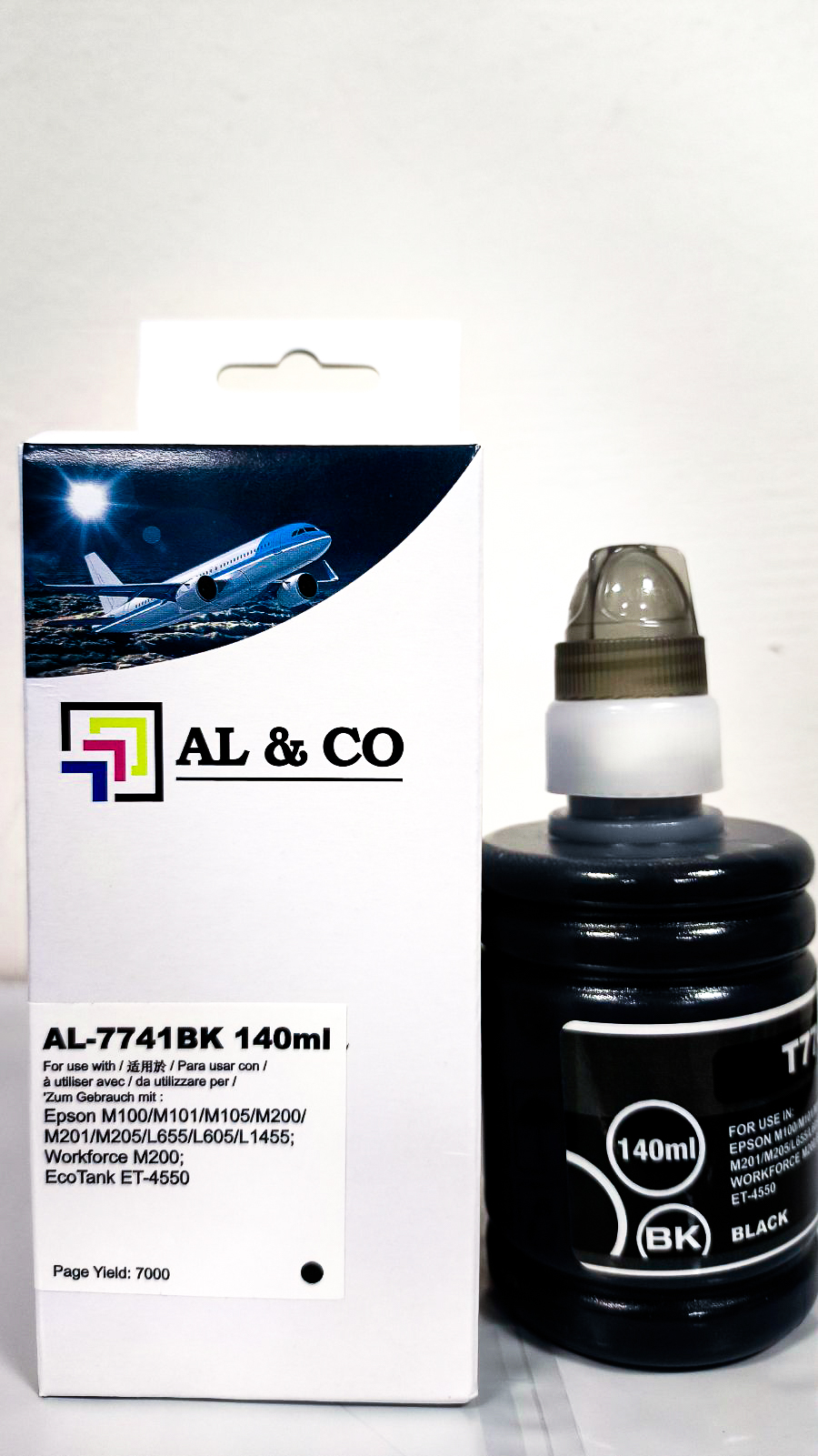 Cerneală Epson Premium compatibilă C13T77414A, T774 Black (PIGMENT) Epson M100/M200L-140ml
