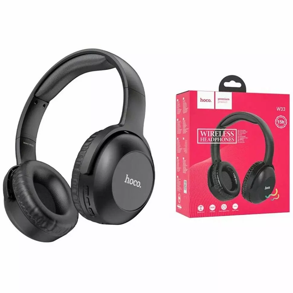 Căști Wireless Hoco W33 Art Sound (Bluetooth + AUX) — Black