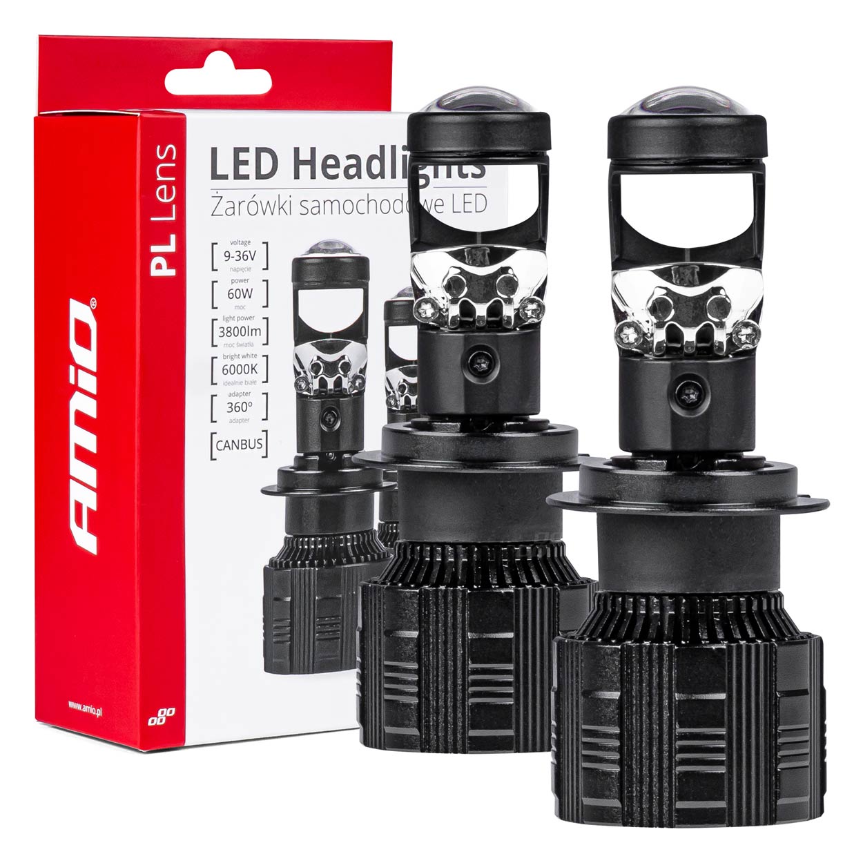 03668 Bec LED HEADLINGHTS PL CANBUS 60W 9-36V H7/H18 WITH LENS PROJECTOR