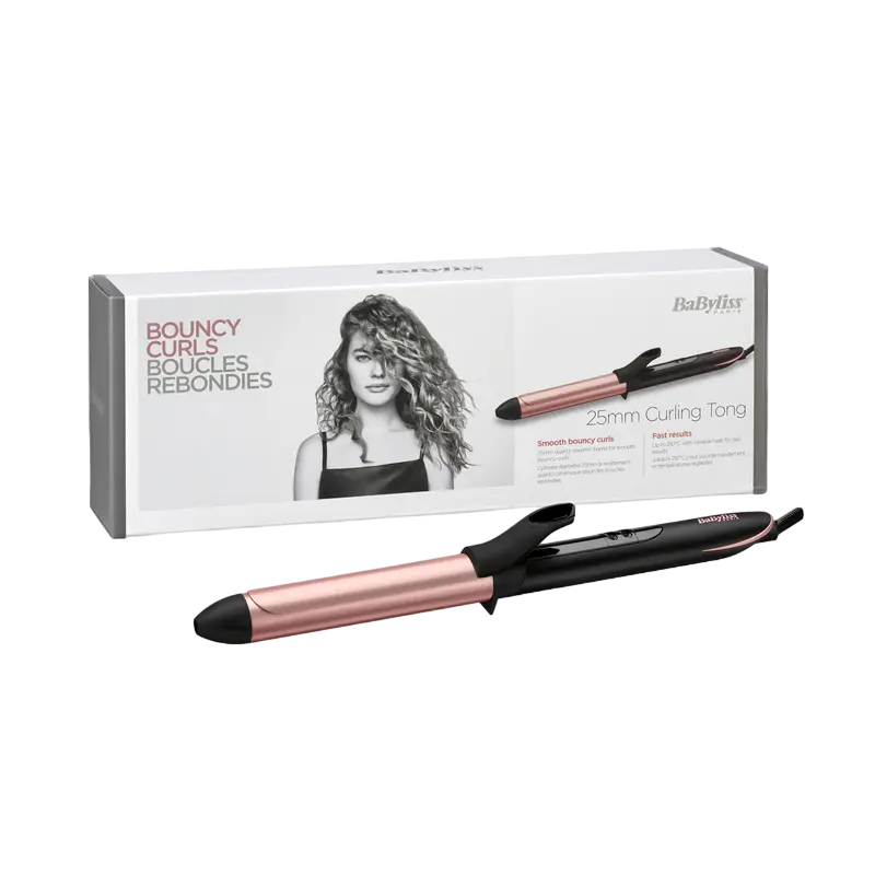 Ondulator de păr BaByliss C451E, Negru | Roz