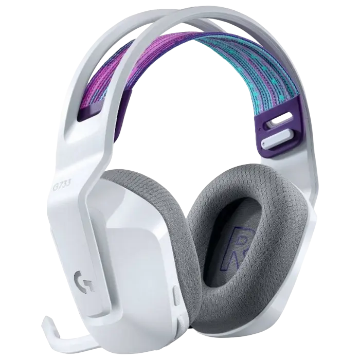 Căști gaming Logitech G733, Wireless/Cu fir, Alb