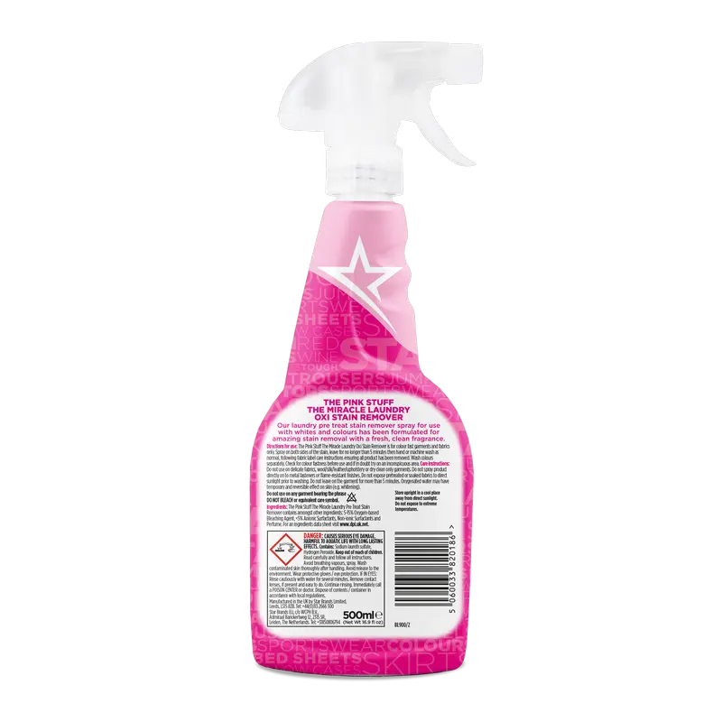 Eliminator de pete The Pink Stuff Laundry Oxi Stain Remover, 500 ml