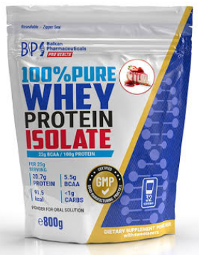 100% Pure Whey Protein Isolate Strawberry &  Cheesecake 800 g | Balkan Pharmaceuticals