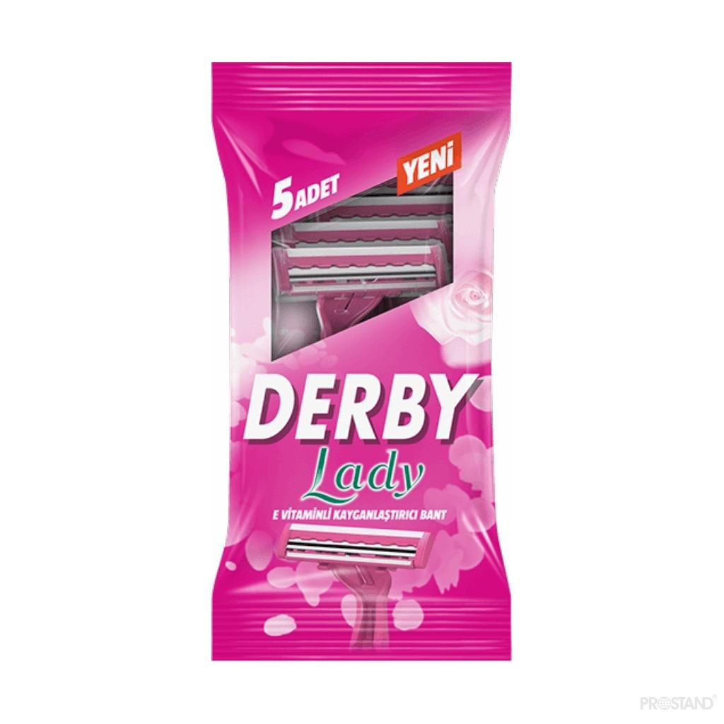 DERBY LADY Aparat p/u ras de unica folosinta 2 lame 5 buc  2721 /103010201 /1/14