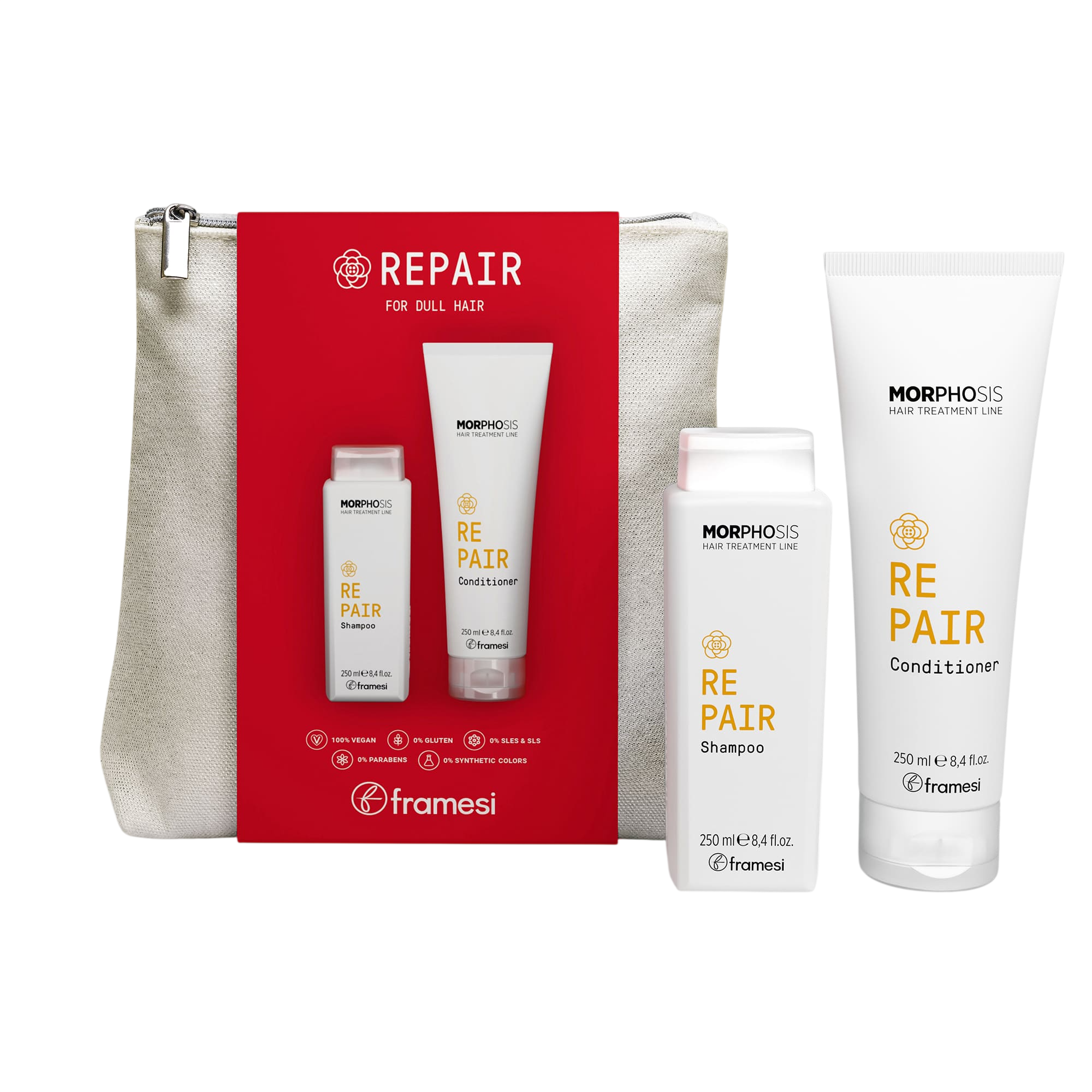 SET REPARATOR LUMINOS PENTRU PĂR FIN KIT MORPHOSIS SPARKLING BAG REPAIR