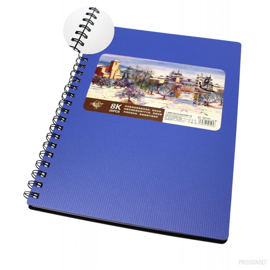 Album cu spira p/u acuarela, vertical 26*38cm 180 g/m2 25foi JMD-1315-8K