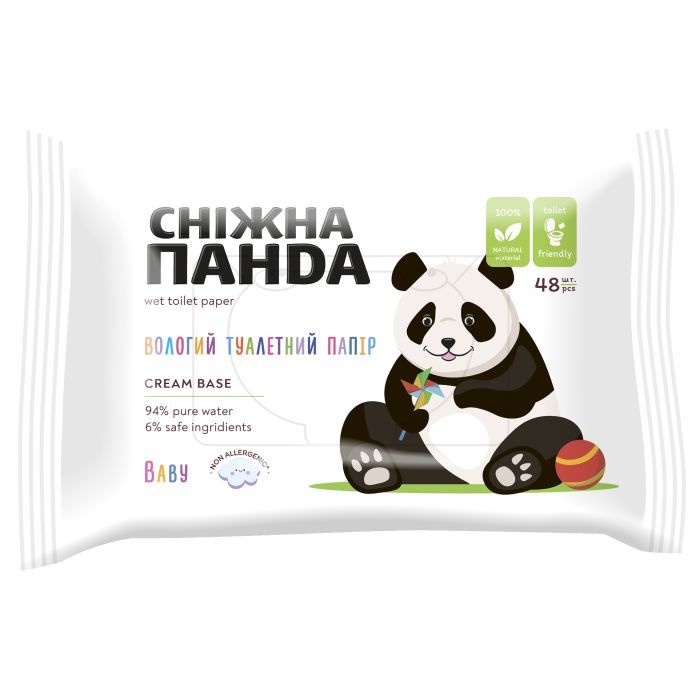 PANDA Hirtie igienica umeda 48 buc Baby Cream