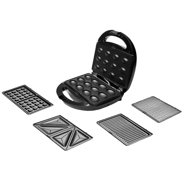 Aparat pentru sandwich multifunctional Polaris PST 0105, Argintiu | Negru