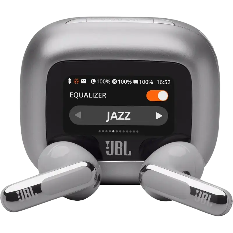 Căști JBL LIVE Flex 3, Argintiu