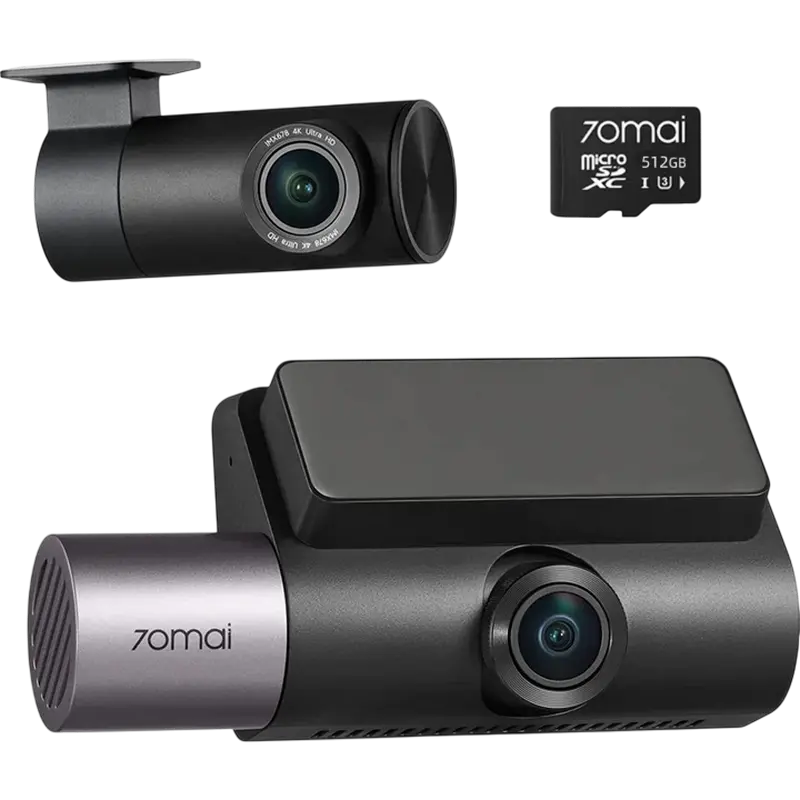 Set Dash Cam față și spate 70mai T800 + Rear Cam RC41, Negru