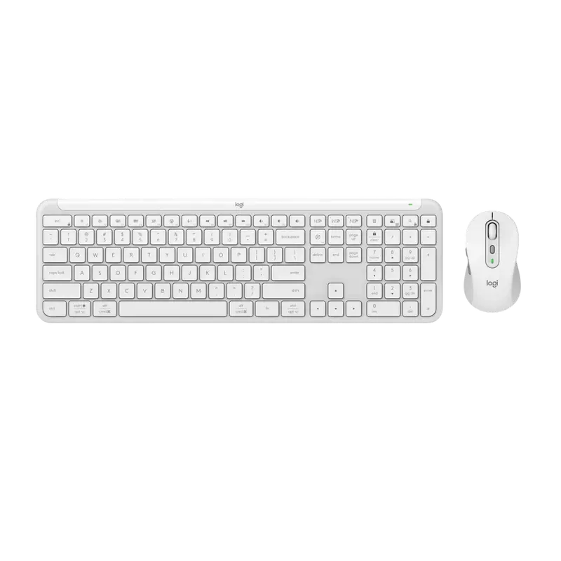 Set Tastatură + Mouse Logitech MK950, Fără fir, Alb