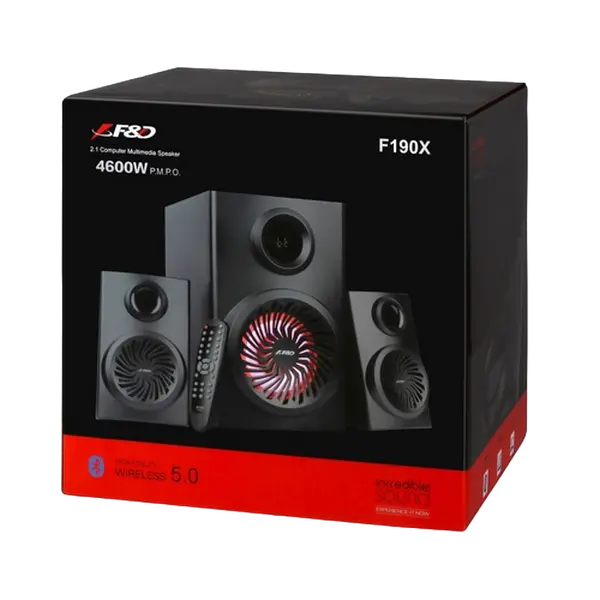 Sistem audio 2.1 CH F&D F190X, Negru