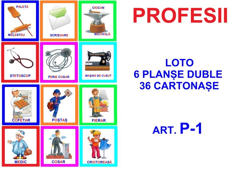 P-1 Joc Loto Profesii -Loto