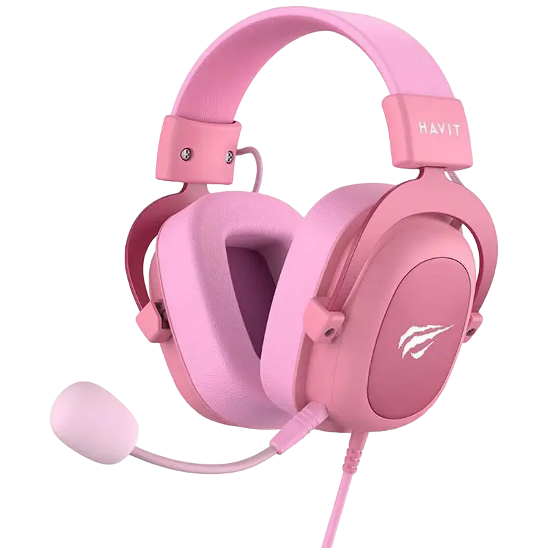 Căști gaming Havit H2002d, Cu fir, Roz