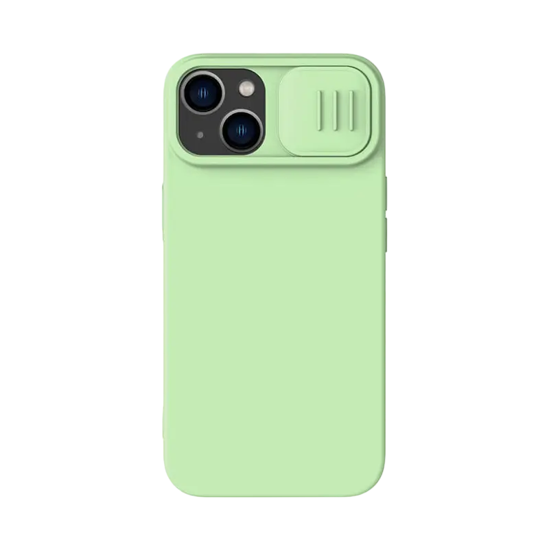 Husă Nillkin iPhone 14 Plus, CamShield Silky Silicone, Verde