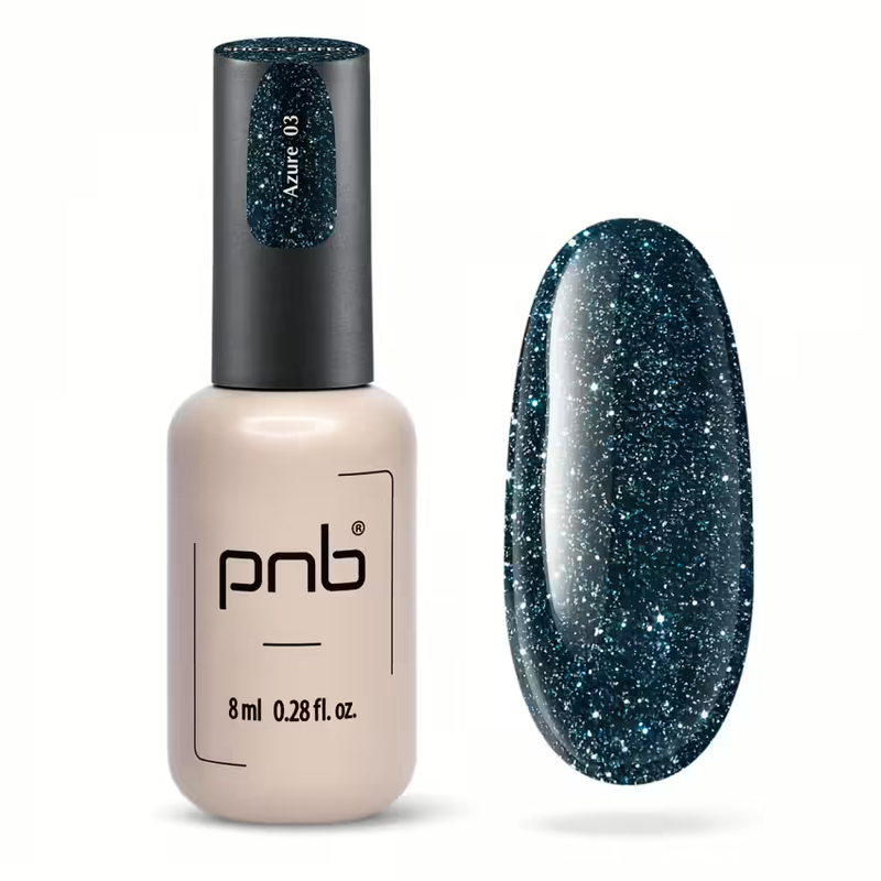 UV/LED Oja semipermanentă reflectorizantă SHOCK EFFECT 03 Azure PNB, 8 ml