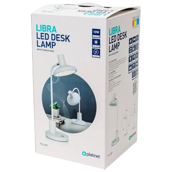 Lampa de birou Platinet PDL089, Alb