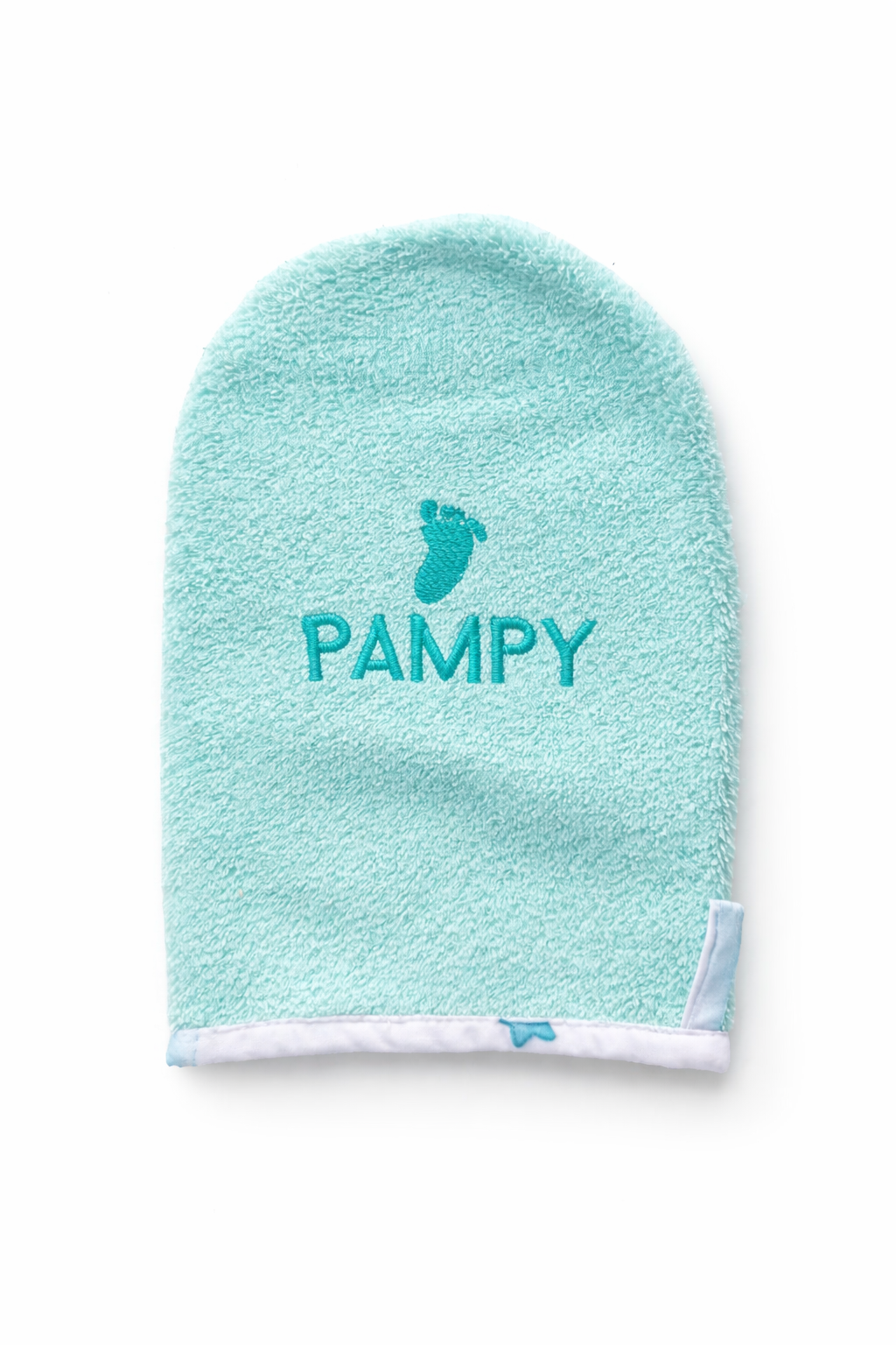 Manușă de baie din bumbac pentru bebeluși Pampy Menta