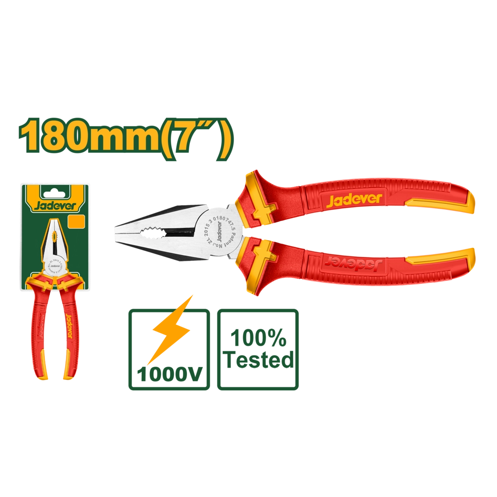 Clește combinat izolat electric 1000V 180mm Jadever