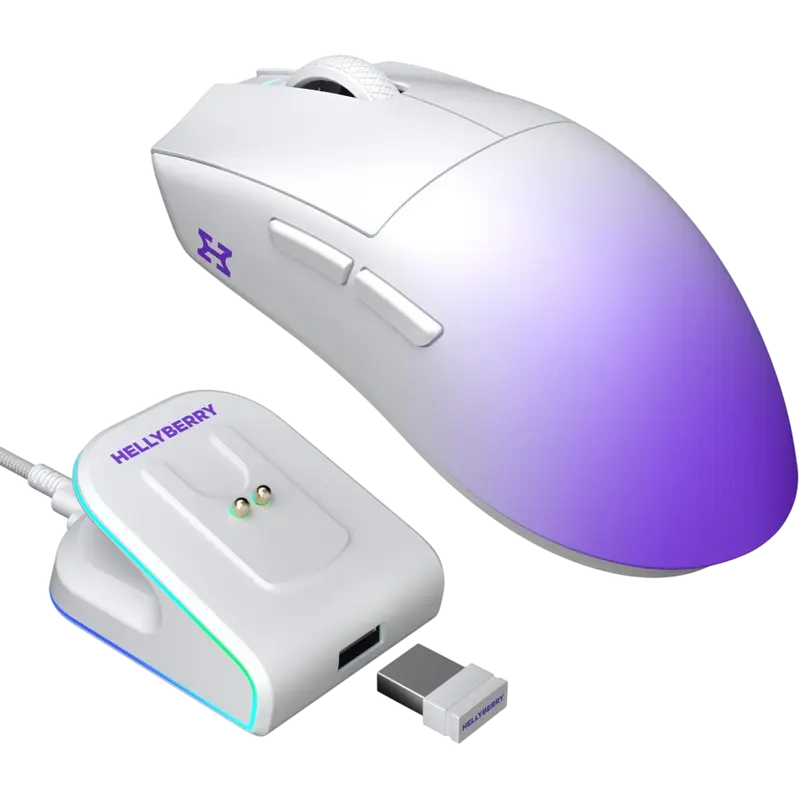 Gaming Mouse HATOR Hellyberry HM47 Pro, Alb | Violet