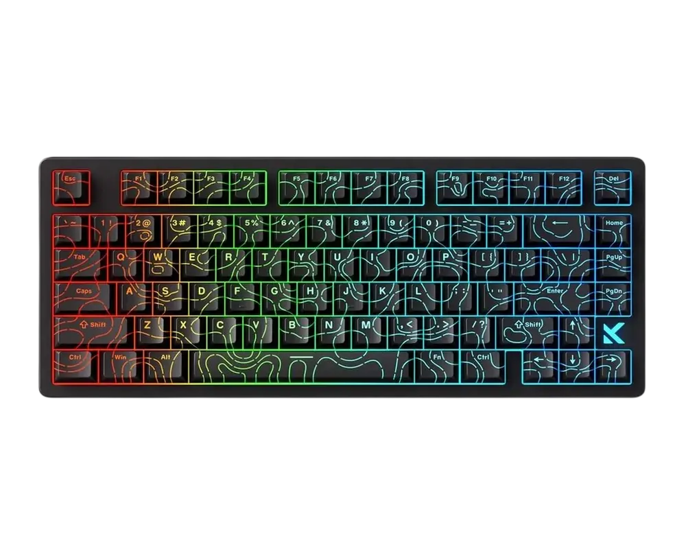 Tastatură MCHOSE Jet 75, Cu fir, Black Topographic