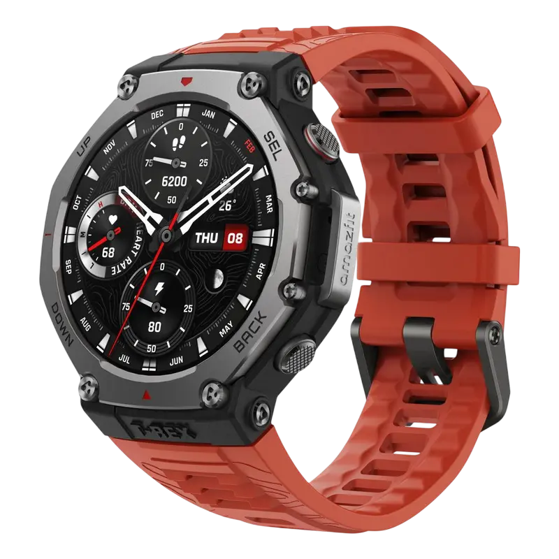 Ceas inteligent Xiaomi Amazfit T-Rex 3, 48mm, Lava