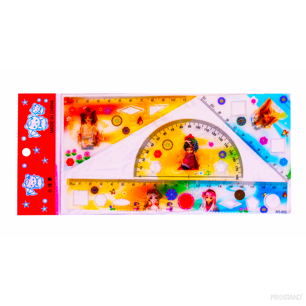 Set rigle 4buc 8013 20cm color