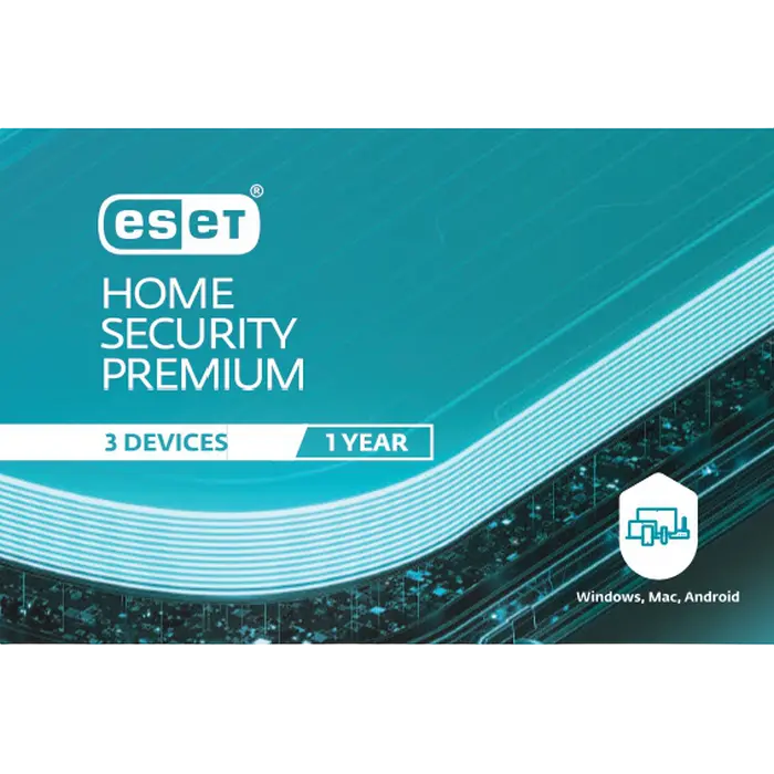 ESET Home Security Premium For 1 year. For protection 3 objects.
