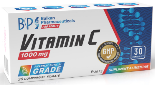 Vitamin C 1000 mg, 30 comprimate | Balkan Pharmaceuticals