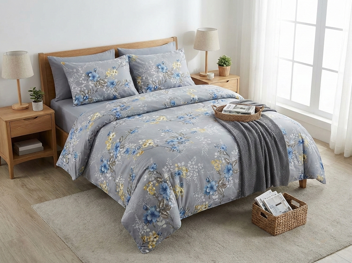 Set familie cu cearșaf elastic 180x200 NR024