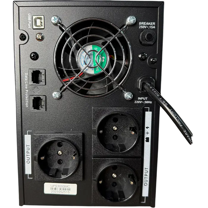 UPS  Ultra Power 3000VA/1800W (3 steps of AVR, CPU controlled, USB) metal case, LCD display