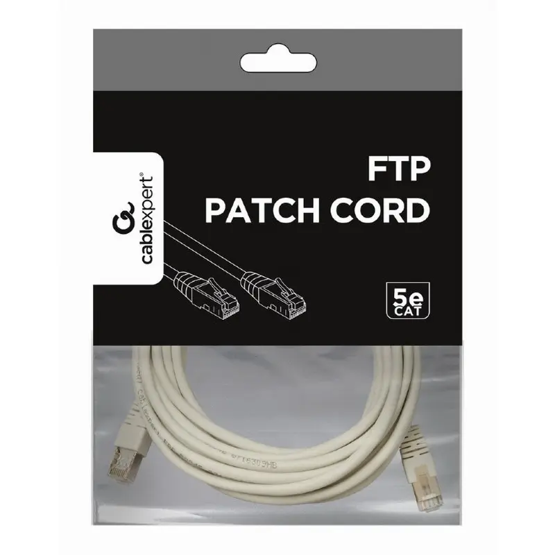 Patch cord Cablexpert PP22-5M, Cat5e FTP, 5m, Gri