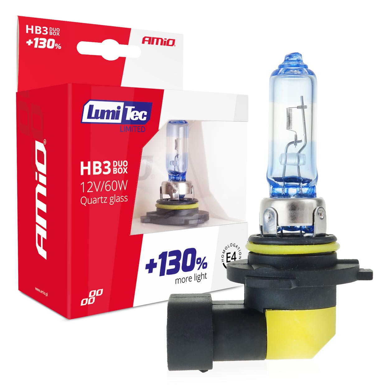 02103 Bec halogen HB3 12V 60W LumiTec LIMITED +130% DUO