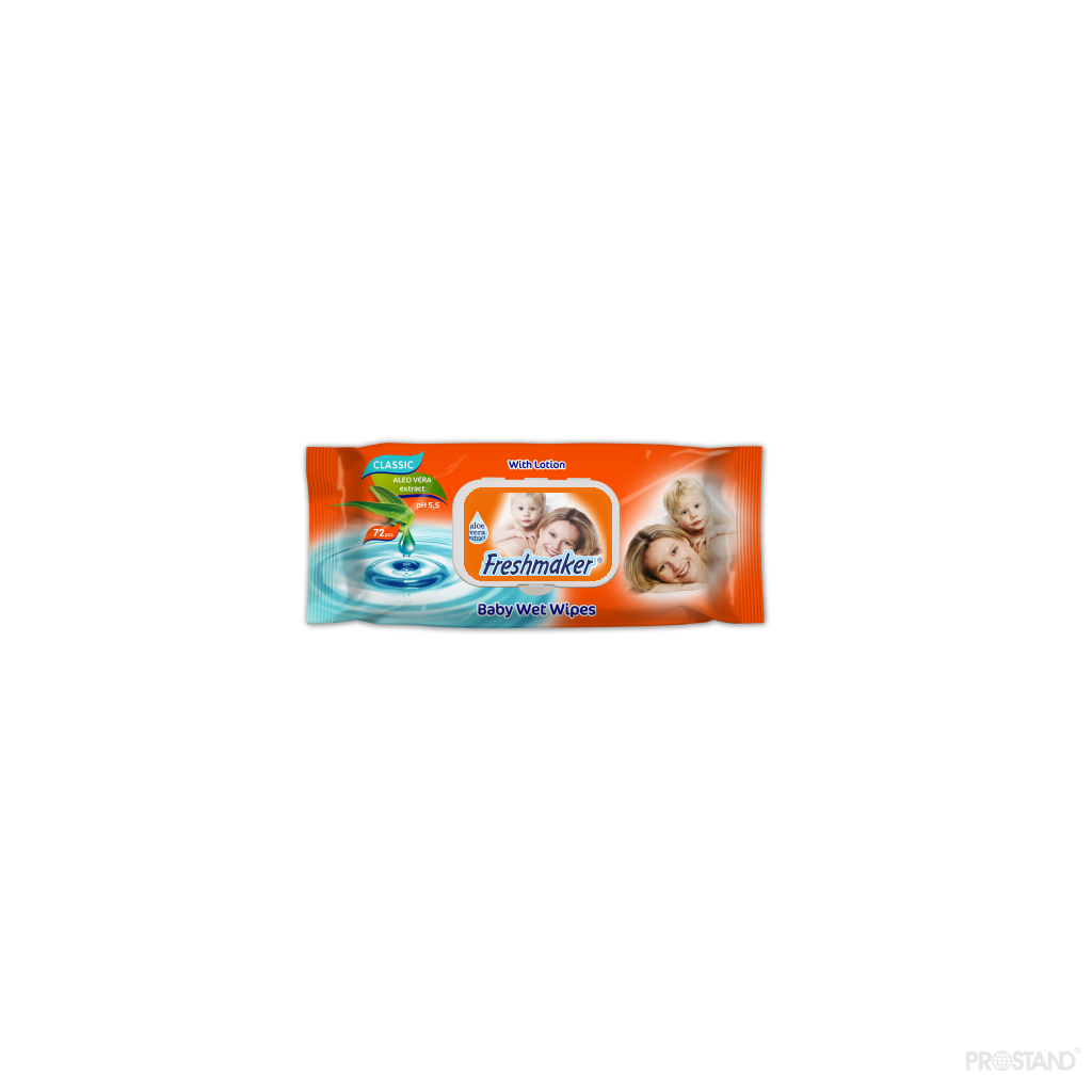 Servetele umede Freshmaker Baby Extra/Classic (orange) 72 buc  cu capac