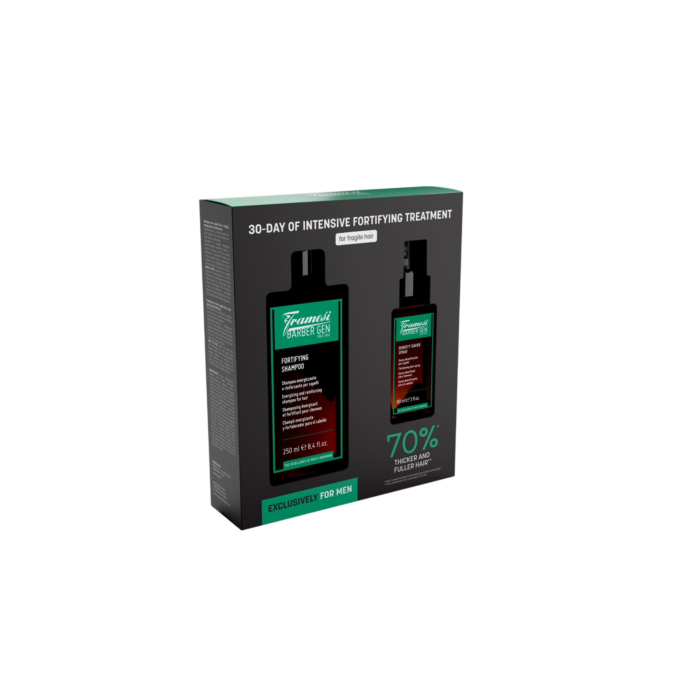 SET INTENSIV DE FORTIFIERE PENTRU PĂR FRAGIL BARBER GEN DENSITY KIT